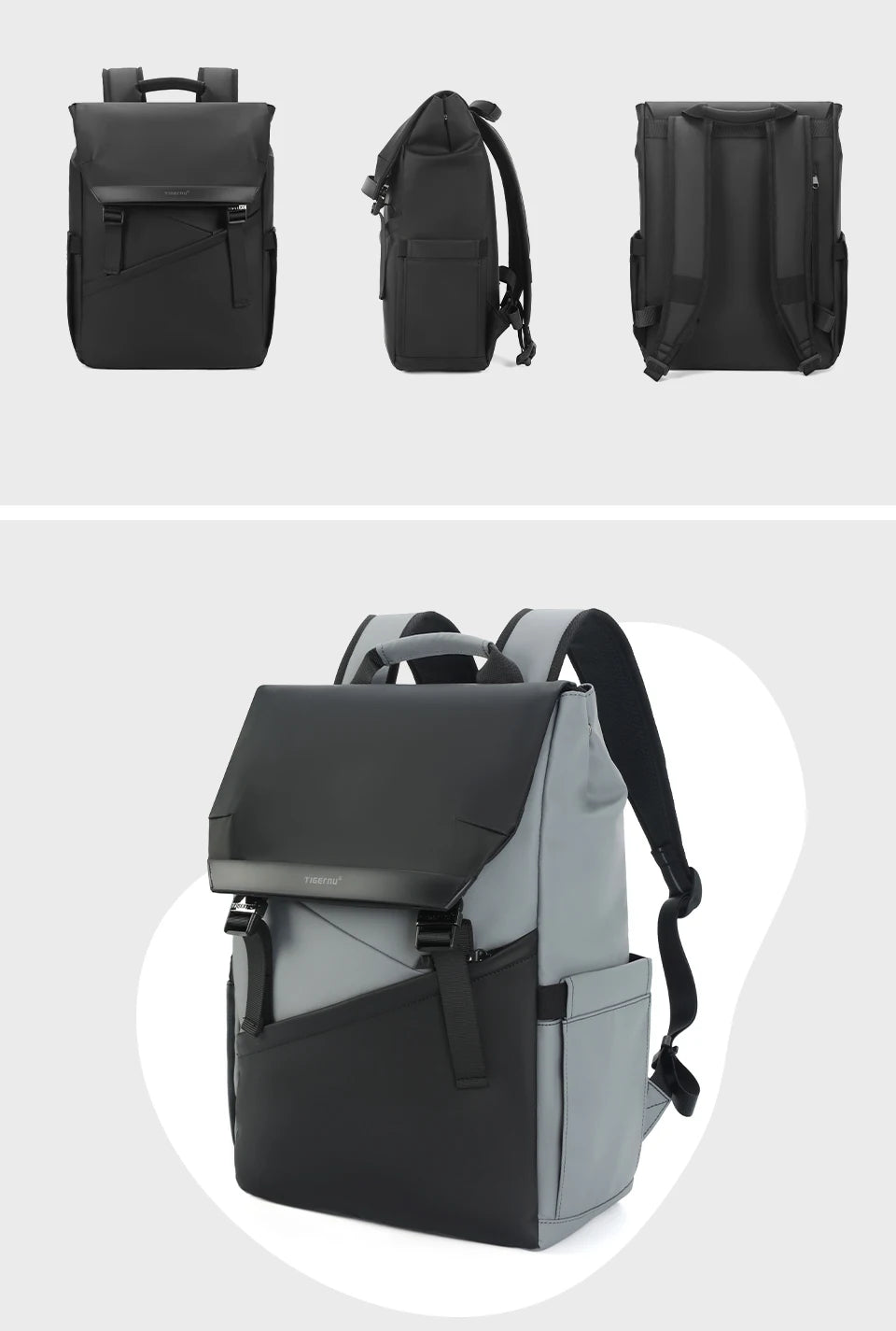 Tigernu Fashion Backpack Men Korean Style Laptop Backpack Waterproof Backpack Bags Male Business Backpacks Travel Bags Knapsack