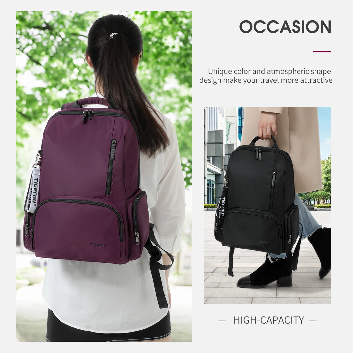 Tigernu Casual Backpack For Women 14 inch Laptop Bags For Women Lightweight Travel Backpack Female School Backpack Bags Knapsack