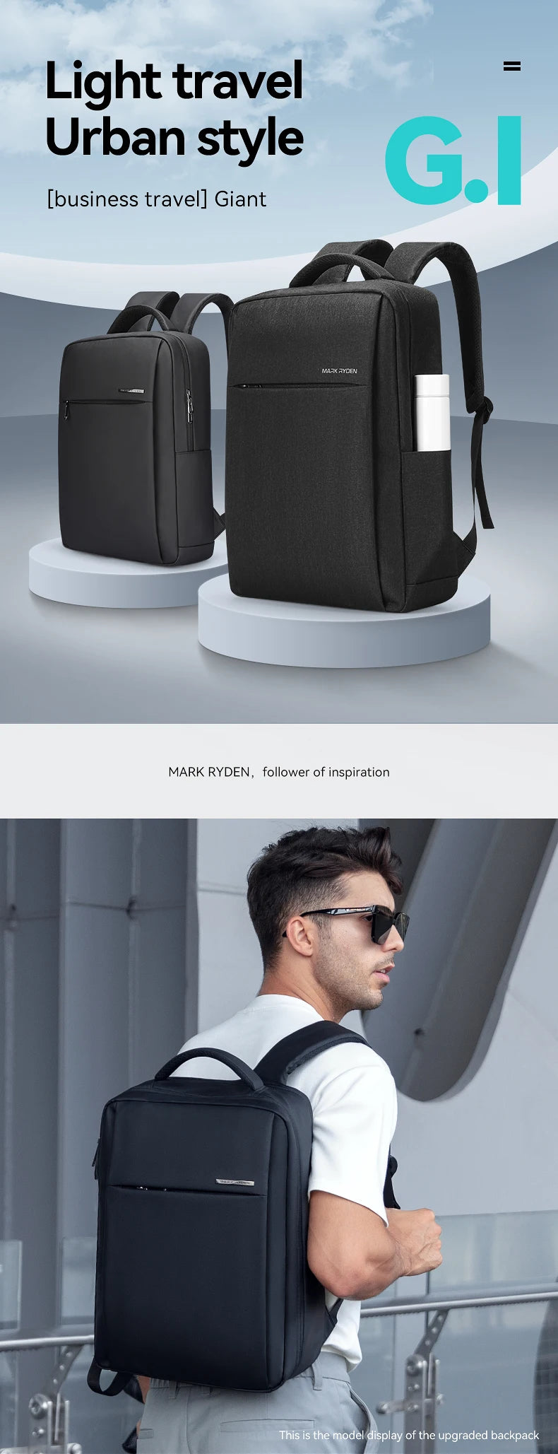 Mark Ryden Computer Backpack High Quality Oxford Cloth Waterproof Business Backpack School Backpacks