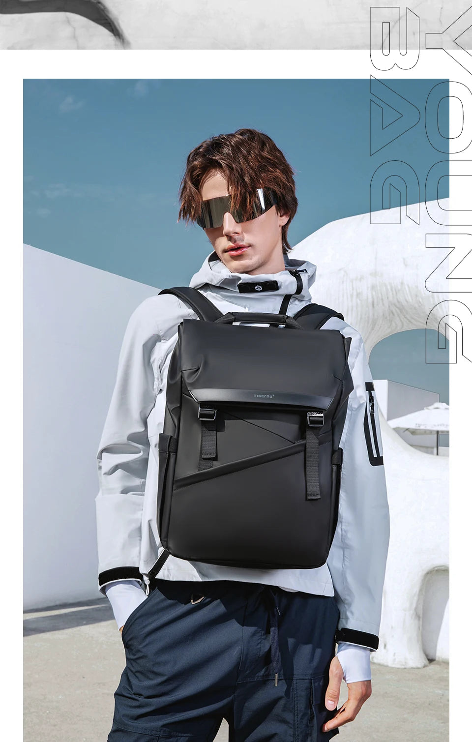Tigernu Fashion Backpack Men Korean Style Laptop Backpack Waterproof Backpack Bags Male Business Backpacks Travel Bags Knapsack