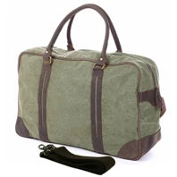 WaterProof Waxed Canvas Leather Men Travel Bag Hand Luggage Bag Carry On Large tote Vintage Men Duffle Weekend Bag big Overnight