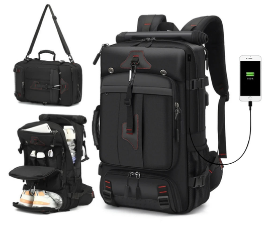 XOKY 80L Travel Backpack Large Capacity Multiple Storage Spaces Anti Theft Backpack with Dry Wet Separation 8106