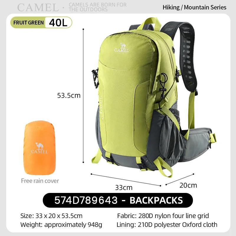 GOLDEN CAMEL 40L Outdoor Hiking Backpack Mountaineering Bag for Men Women Sports Trekking Backpack Light Travel Camping Rucksack