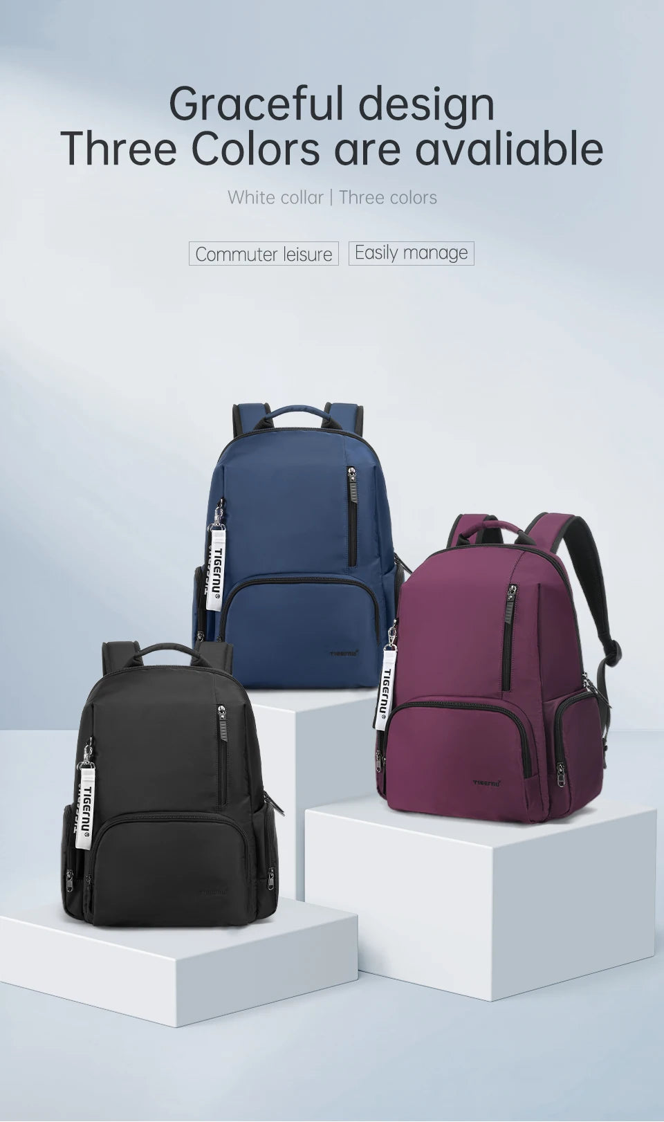 Tigernu Casual Backpack For Women 14 inch Laptop Bags For Women Lightweight Travel Backpack Female School Backpack Bags Knapsack