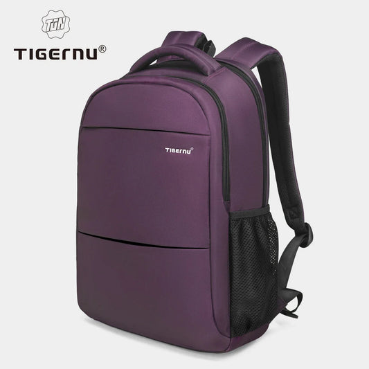 Tigernu Fashion Women Backpack Purple Anti Theft 15.6inch Laptop Backpack Female Waterproof Travel Backpack School Backpack Bags