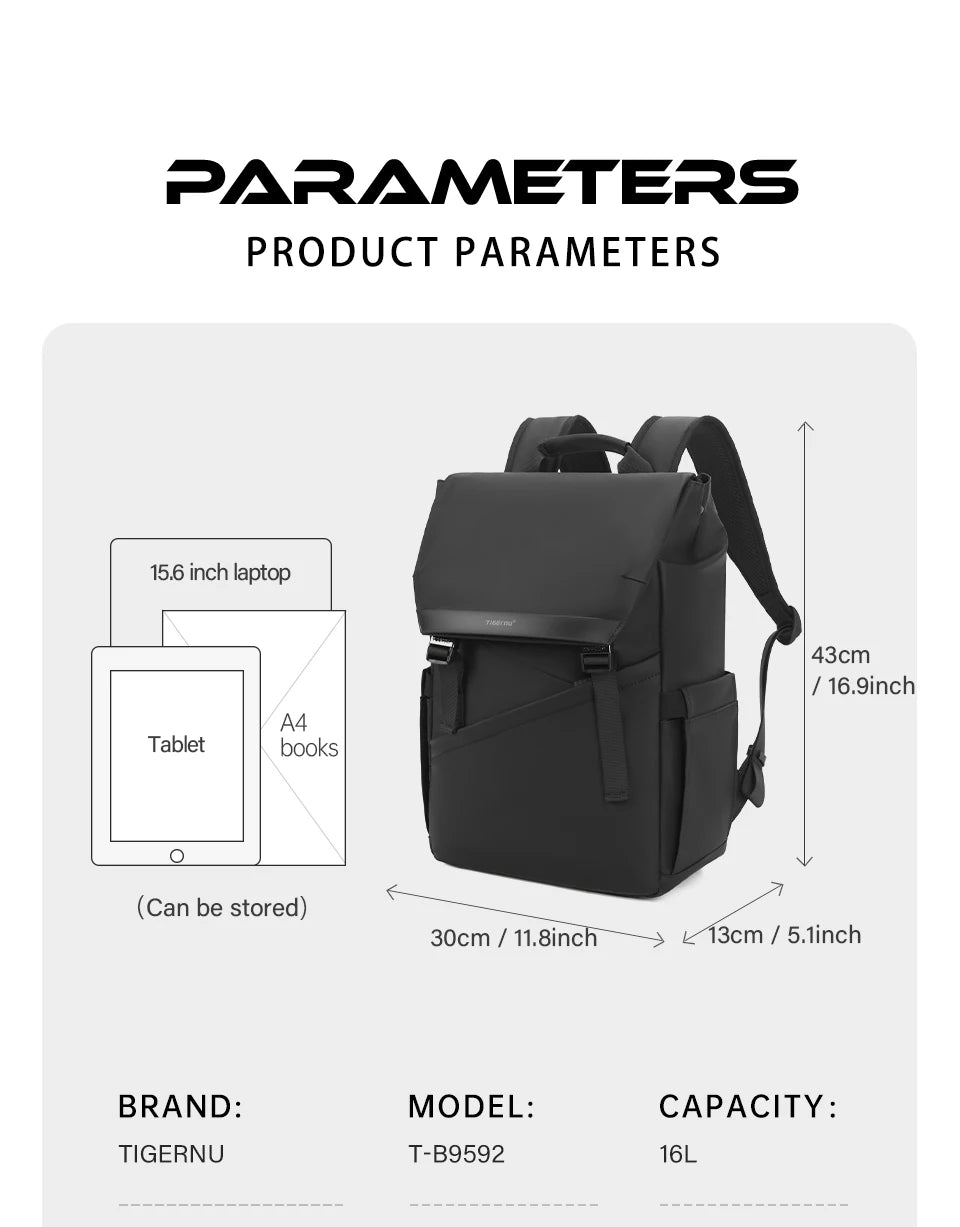 Tigernu Fashion Backpack Men Korean Style Laptop Backpack Waterproof Backpack Bags Male Business Backpacks Travel Bags Knapsack
