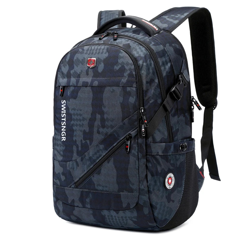 2024 New Waterproof Man Backpack Fit 17inch Laptop USB Charging Backpack Women Oxford Travel Male Bag Vintage School Bag Mochila