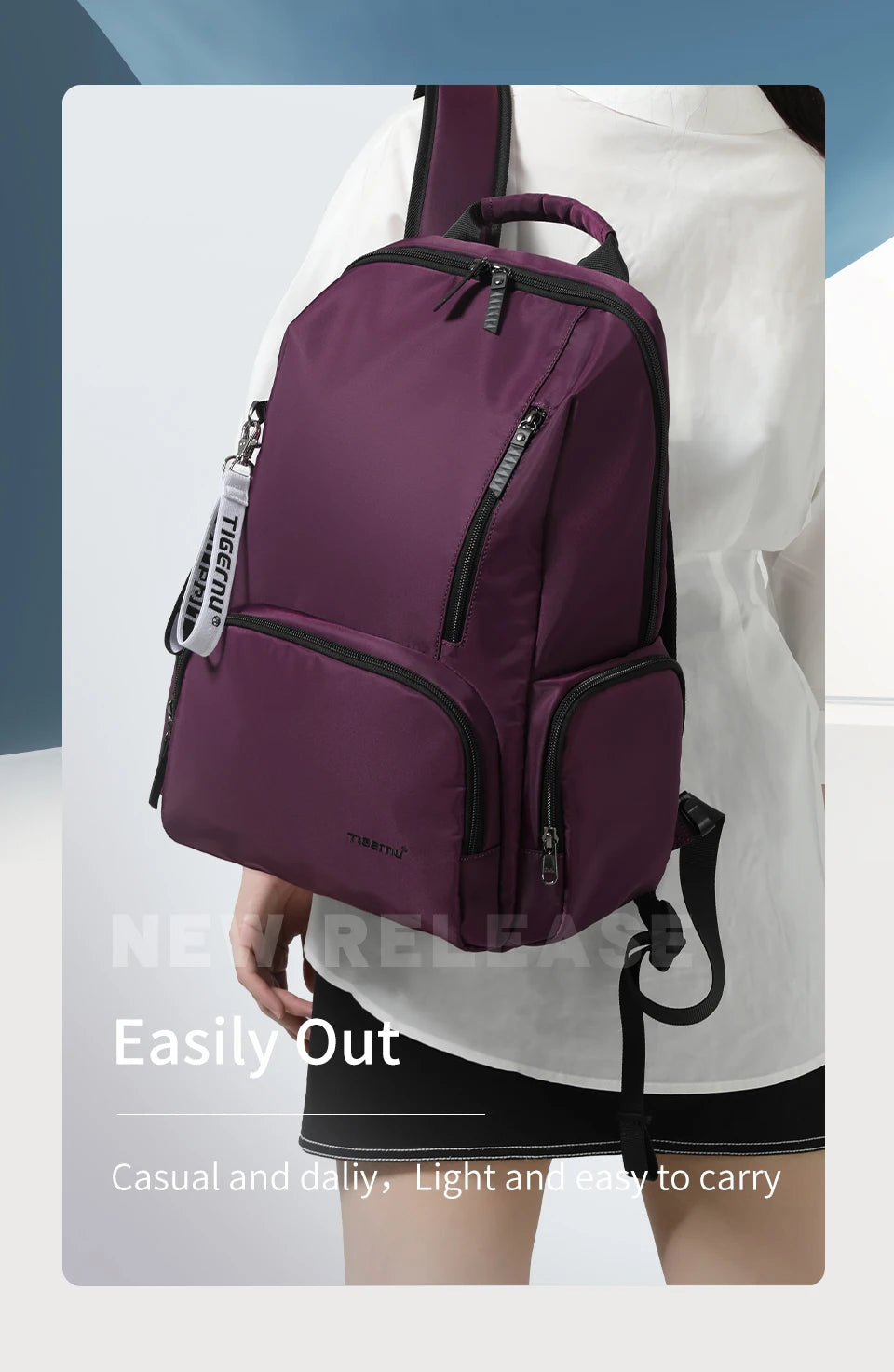 Tigernu Casual Backpack For Women 14 inch Laptop Bags For Women Lightweight Travel Backpack Female School Backpack Bags Knapsack