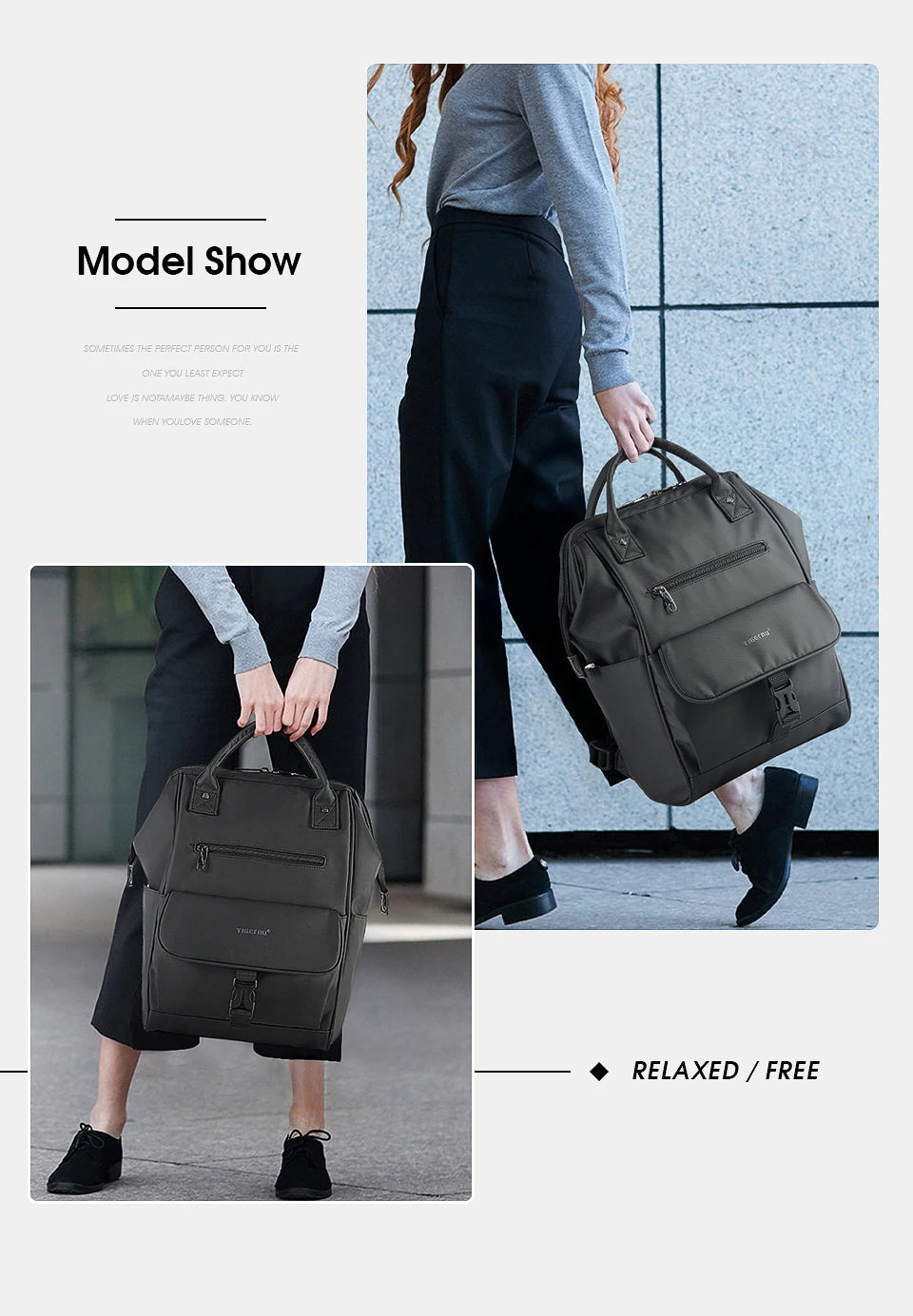 Tigernu New Ladies Casual Backpack For Women Splashproof TPU Travel Camping Female Handbags Light Weight Hiking School Backpacks