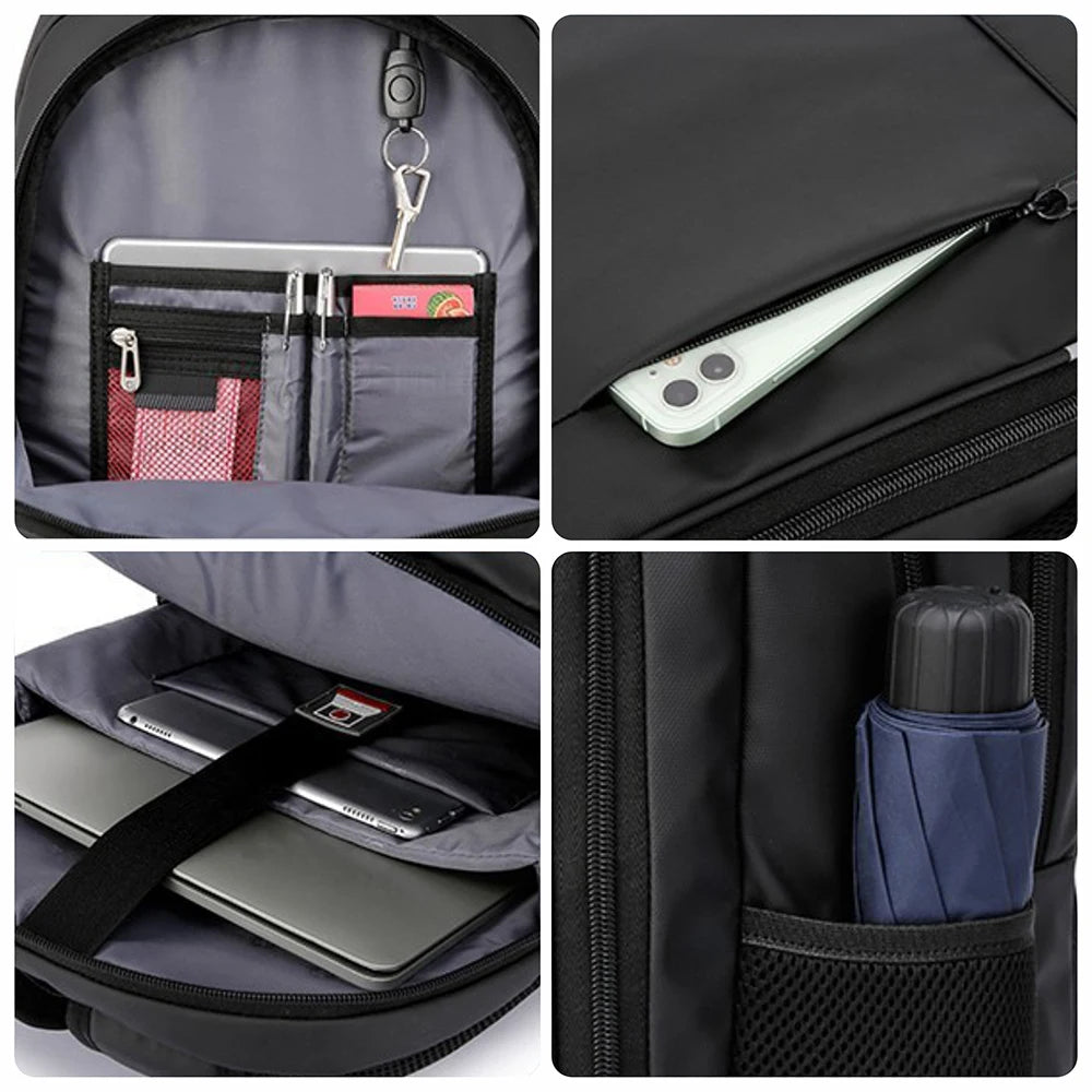 SWISS Men Laptop Backpack Waterproof Anti Theft USB Bag Large Capacity Fashion School Backpack Travel Backpack Back Pack Mochila